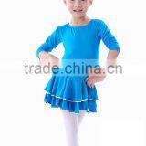 Child Kids Spandex Long Sleeve Latin Dance Dress Girls Fancy Dance Stage Costumes Performance Dress thumbnail-3