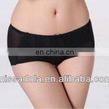 Lady's Hot Underwear Black Pushing up Brassiere Boyshort Pantie Bra Set thumbnail-4