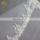 ED Bridal Wholesale Short 140cm Lace Trim White Ivory Bridal Veil For Wedding thumbnail-5