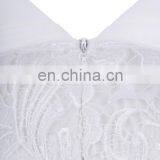 American Style Ladies Sexy Off Shoulder Bell Sleeve White Lace Dress for Elegant Women Party thumbnail-5