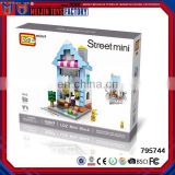 mini street convenient series 346PCS Dessert shop building brick toys