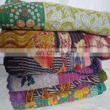 Vintage Kantha Quilt Reversible Throw Gudri Wholesale Handmade Indian Lot 2 Pcs thumbnail-3