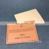 Cheap Custom High Quality Jeans PU Leather Label With Metal Logo thumbnail-2