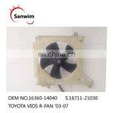 T-O-Y-O-T-A VIOS R-FAN '03-07 16360-14040 /16711-21030