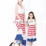 America 4th July HolidayLace Patchwork Print Kids Clothes Girl Dress Women Mom And Me Dress (this Link for Girls,1-12years) thumbnail-5
