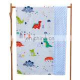 2020 Summer 3D Massage Minky Dot and 100% Cotton Fabric Baby Summer Blanket thumbnail-2