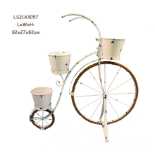 Antique Indoor and Outdoor Wrought Iron Bicycle Planter thumbnail-3