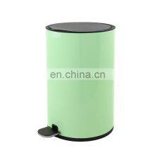 Color Powder Coating New Design Trash Can Lid Cover Soft Close Pedal Bin Hotel Waste Bin thumbnail-1