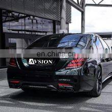 W222 Change to S63 S65 AMG Model Body Kit Include Front and Rear Bumper Assembly With Grille for Mercedes Benz S-class 2014-2020 thumbnail-3