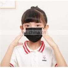 Kids Disposable Face Mask 50 PCS Black Toddler Mask Ages 4-12 Children Sized Breathable Mouth Cover Safety Small Masks