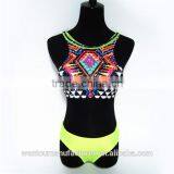 2016 New Sexy High Neck Bandage Swimwear Ladies Push Up Swimsuit Bikini Set Quality Choice thumbnail-5
