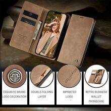 Multi-Device Leather Wallet Flip Case - Universal Fit for IPhone & Android, 4-Card Slots & ID Window - Versatile Flip Cell Phone Cover for Travelers