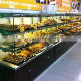 APEX supermarket/store custom make single side glass bakery showcase/bread display cabinet