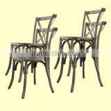 RCH-5001 French Style Stacking Oak Cross Back Chair Quality Choice thumbnail-2