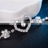 Romantic Heart Shape Bracelet Silver Plated Bracelet for Lover Wedding Gift thumbnail-4