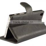 PU Leather With Magnet Stand Case Vintage Retro Dull Polish Folio Flip Holder Cover for Sony Xperia Z5 thumbnail-3