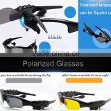 Wireless Flip-up Bluetooth Sunglasses Headset Stereo MP3 Music Glasses Earphone Headphone for Phone Hands-free / Tablet PC thumbnail-5