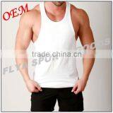 100% Cotton Plain White Y-back Gym Singlet for Men thumbnail-4