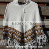ALPACA WOOL PONCHO WITH DESIGNS
