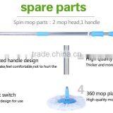 HDR-M014B-Y Bucket Mop 360Spin Magic Mop,Hand Press With Wringer Mop Bucket thumbnail-5