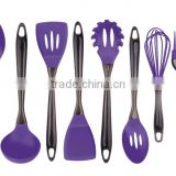 8 pcs best selling food grade FDA and LFGB colorful silicone utensils kitchen products set                        
                                                Quality Choice