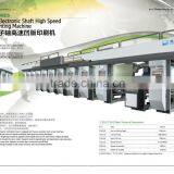 Nine Color Fully Automatic Electronic Shaft High Speed Gravure Plastic Printing Machine