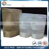 Resealable Doypacks Rice Paper Bags With Long Width Clear Window