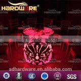 Stainless Steel and Glass Half Round Bar Table / Used Bar Tables thumbnail-6