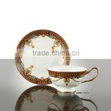 Pretty Design Floral Pattern Bone China Wholesale Coffee Tea Cup And Saucer Set thumbnail-3