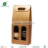 WINE TAKEAWAY PACKAGING BOX WIHT HOLE HANDLE