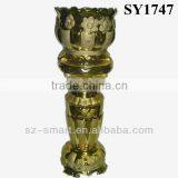 36 Inch Brown Antique Pot Ceramic Roman Columns thumbnail-4