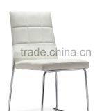 Z629 Stackable Black and White Leather Dinner Chair thumbnail-2