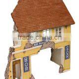 YELLOW VSARMY 1/24 2-Floor Ruined Building With Roof FOR RC VS TANK