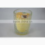 scented patterned glass candle size 80mm *100mm