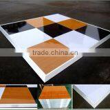 Outdoor event garage flooring black white wooden flooring