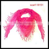 2014 hot sale triangular neck red grid scarf