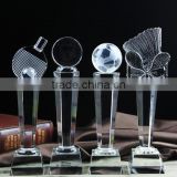 high quality team sport gifts crystal trophy