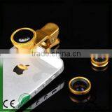Phone Camera Accessory Clip Mobile Phone Lens 3 in 1 Lens Macro Wide Angle Fisheye Lens for Samsung Iphone