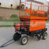 4 Wheels Hydraulic Towable Scissor Lift Platform Equipment for Sale thumbnail-3
