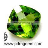 Peridot Cushion Checkerboard Briolette For Jewellery From Wholesaler thumbnail-1