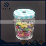 High quality 50ml clear food grade glass jar with metal lid