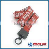 Custom Woven Logo Polyester Lanyards with Badge Card Holder