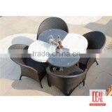 Cheap 100% Handmade Patio Rattan Wicker Table and Chair thumbnail-4