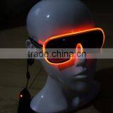 Red EL sunglasses/EL glow sunglasses/EL lighting glasses/Electroluminescent sunglasses