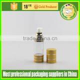 high quality plastic pump bottle airless golden bottle