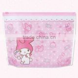 Japan style PVC cosmetic bag with top sealing