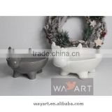 Cute Christmas Reindeer Shaped Plates Ceramic Dishes for Customized Color