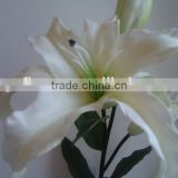 handmade emulate flowers ,3 head silk lily for wedding decorations