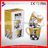 Advertising Ceramic Mug With Spoon LOGO Print Glazed Stoneware Coffee Mug thumbnail-4