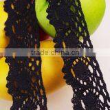 4cm China Factory Wedding Dress French Cord Eyelash Stretch Cheap Black Lace Fabric C400212 thumbnail-3